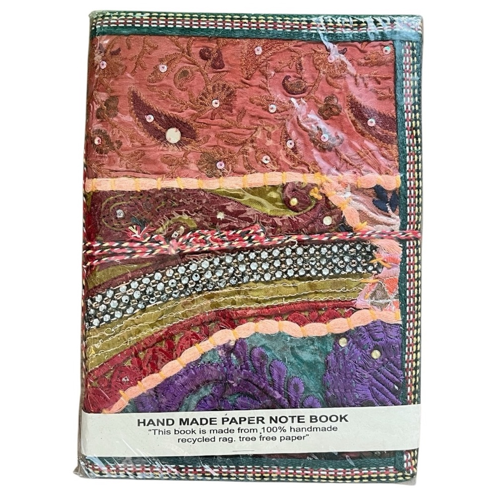 Handcrafted Sari Silk Journal · Tree-Free Paper · Zero Waste · Living Ritual